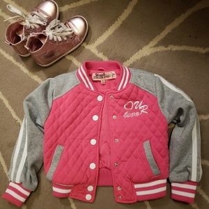 Pretty in Pink Baseball Jacket little girls